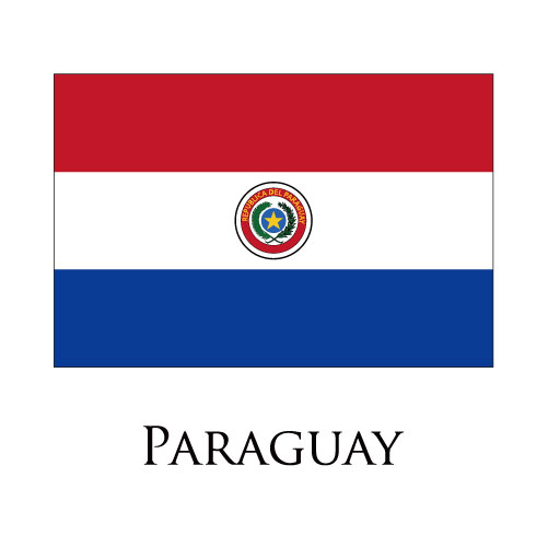 Paraguay flag logo iron on paper